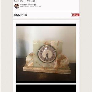 Vintage Alabaster Clock